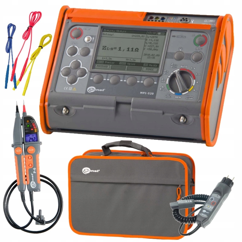 SONEL Zestaw Mierniki MPI-520 Tester Napięcia P-6