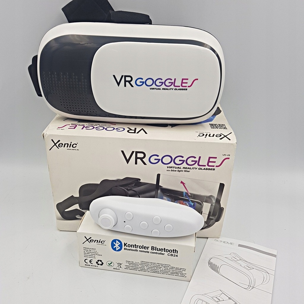 Gogle VR XENIC z kontrolerem bluetooth