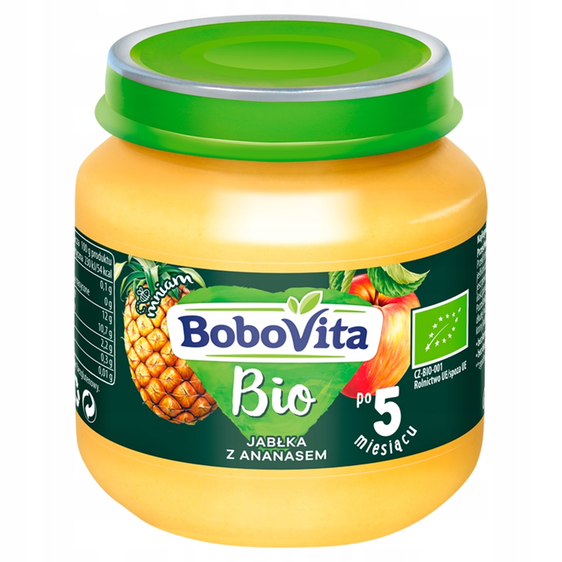 BOBOVITA BIO Jabłko z ananasem, 125g