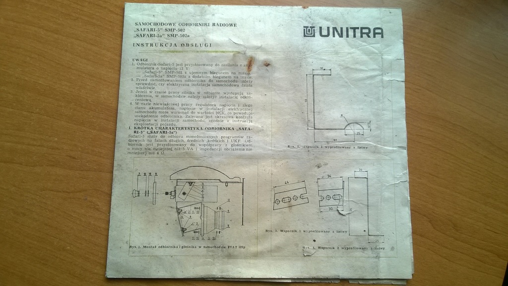 FIAT 125p TRABANT 601 SAFARI 5 INSTRUKCJA