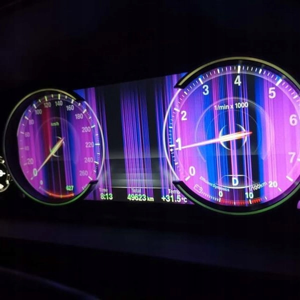 Licznik 6WB BMW czarny obraz F10 F15 naprawa LCD