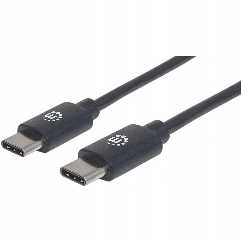 Kabel USB 2.0 Manhattan Typ-C M/M 60W 3A PD QC 480Mbps 2m