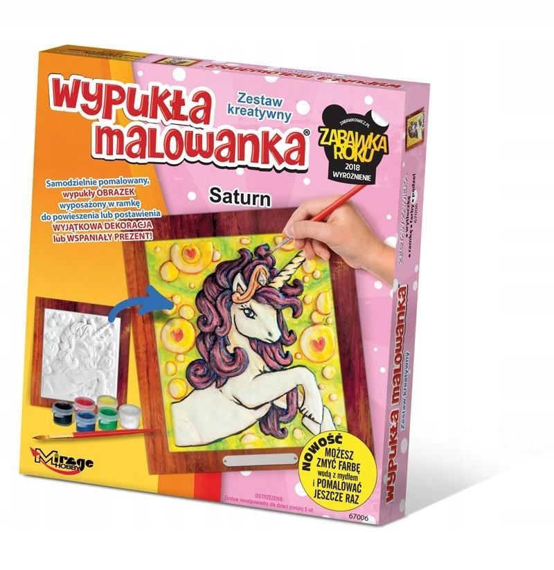 WYPUKŁA MALOWANKA - JEDNOROŻEC SATURN