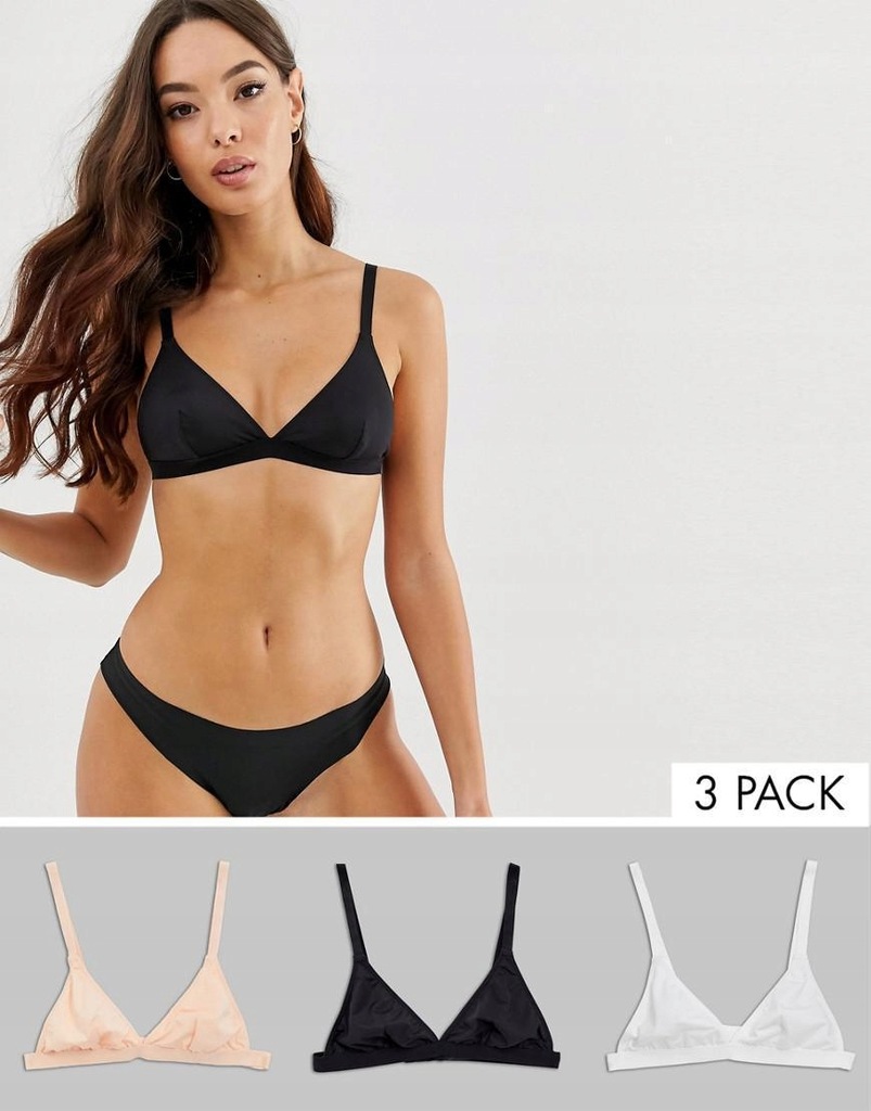 ASOS__XDI KLASYCZNY BIUSTONOSZ MIĘKKI 3 PACK__XS