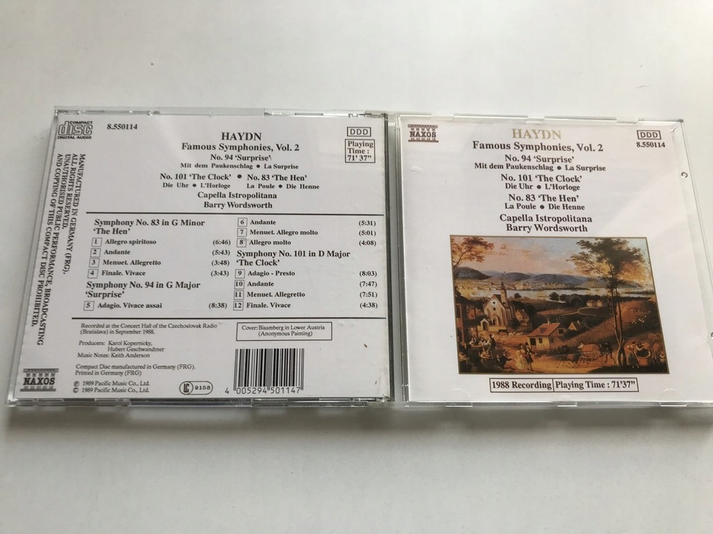 CD Haydn Famous Symphonies No. 94 101 83 Barry Wordsworth STAN 6-/6