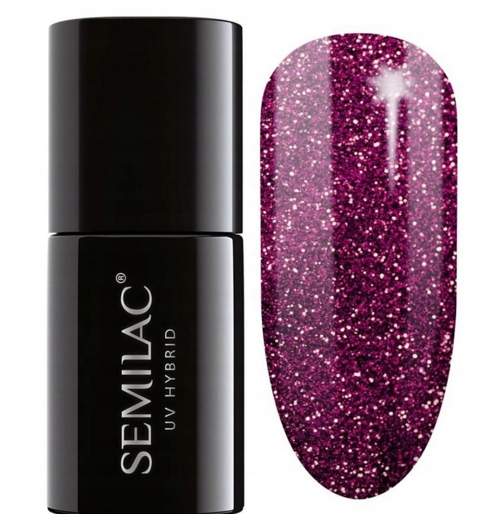 Nowy lakier hybrydowy Semilac 343 Shimmer Violet