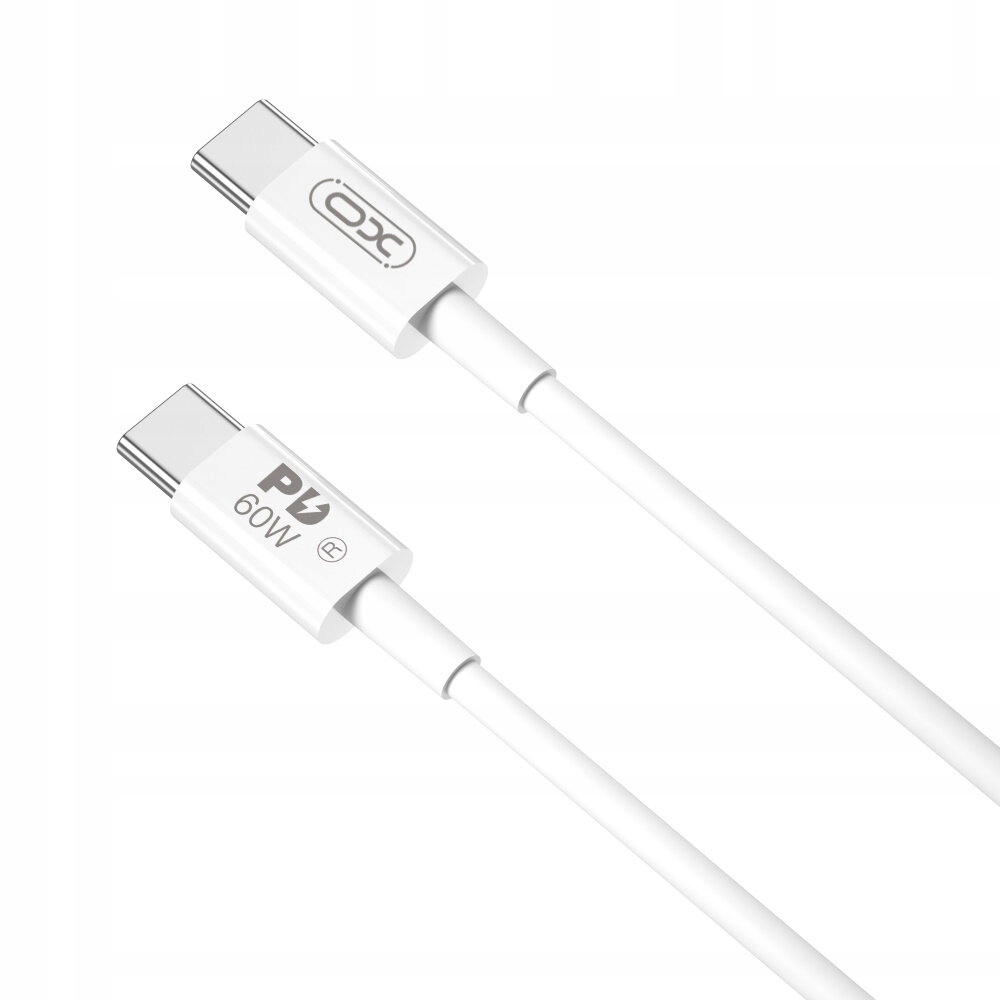 XO kabel NB-Q190A PD USB-C - USB-C 1,0m 60W biały
