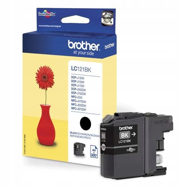 Brother oryginalny ink / tusz LC-121BK, black, 300s, Brother DCP-J552DW, MF