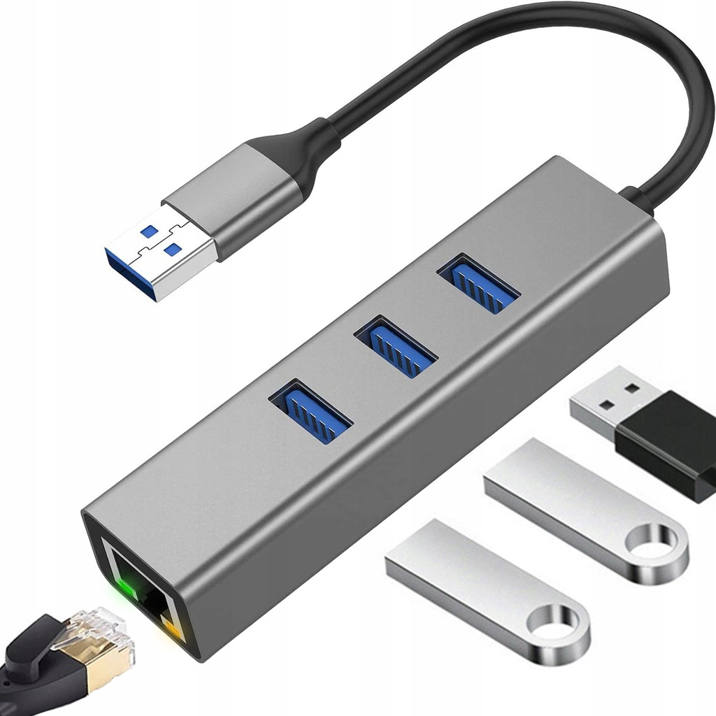 Купить СЕТЕВАЯ КАРТА 3x USB 3.0 GIGABIT LAN RJ45 1000 Мбит/с: отзывы, фото, характеристики в интерне-магазине Aredi.ru