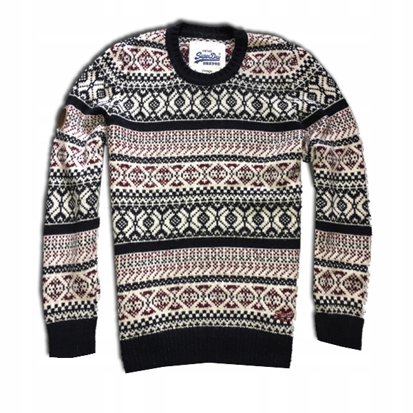 SUPERDRY męski SWETER VINTAGE 10% wełna- XXL