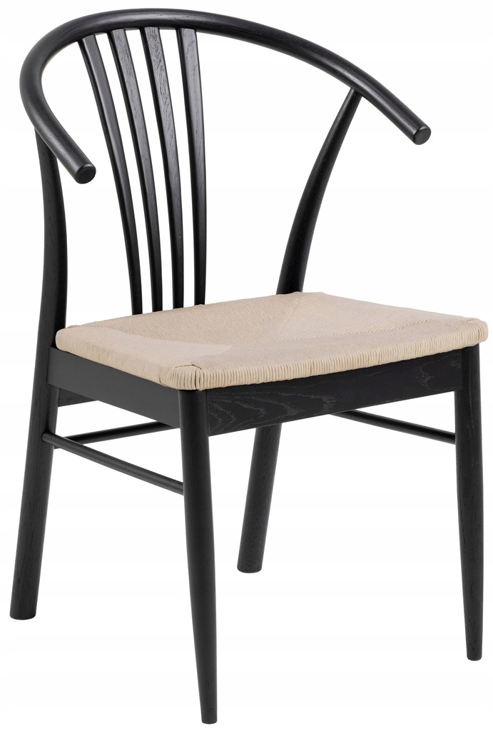 Krzesło do jadalni drewno dębowe czarne