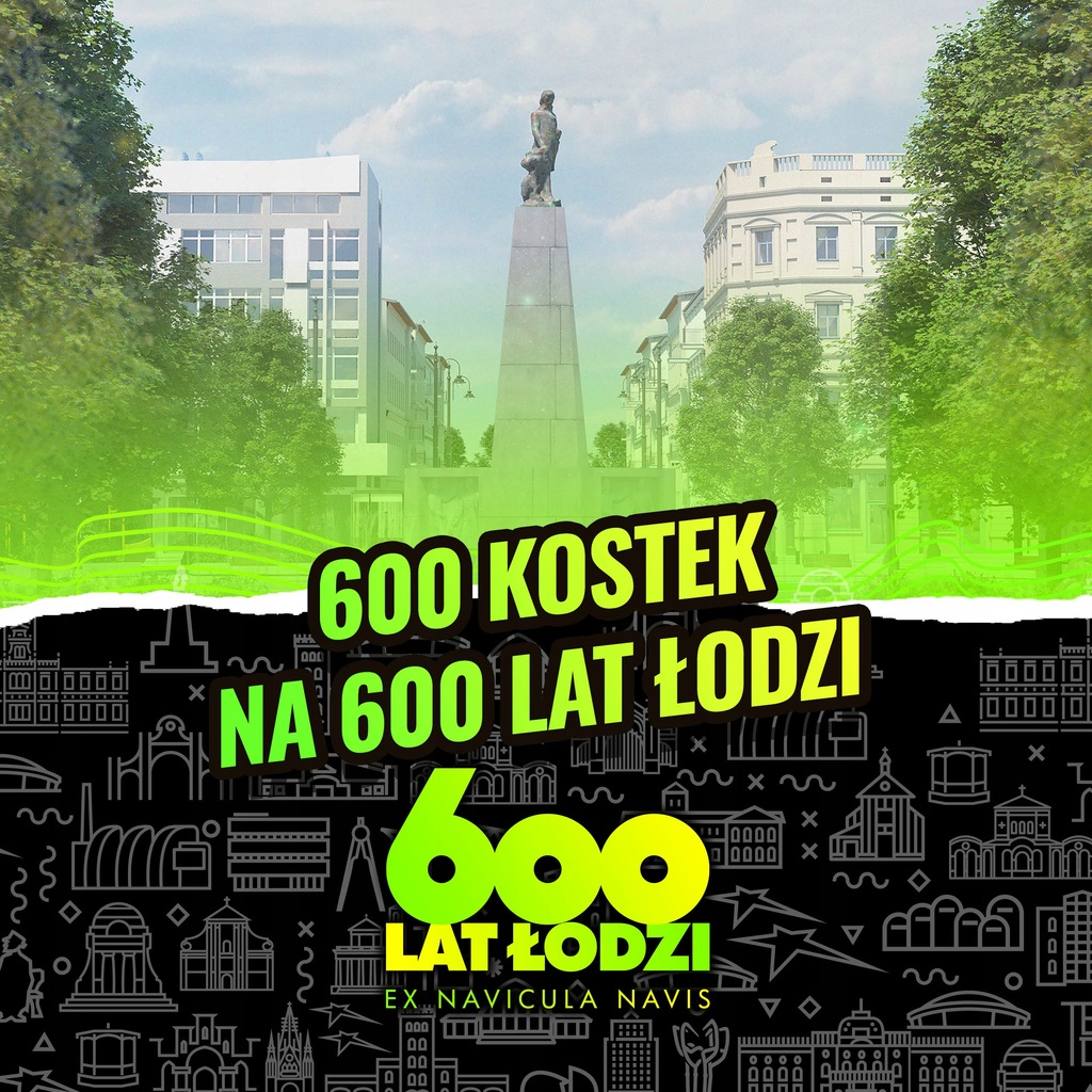 #236/600 Sześćset kostek na 600-lecie Łodzi
