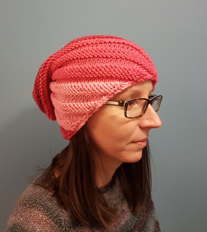 zimowa damska czapka na drutach handmade