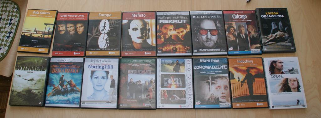 Filmy DVD różne razem 16 płyt