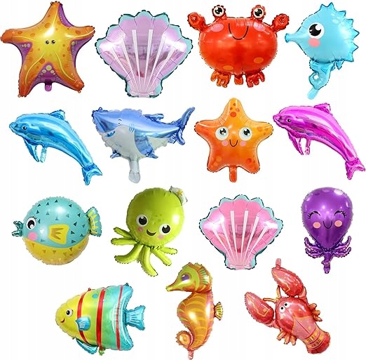 15 sztuk balonów ze zwierzętami oceanicznymi
