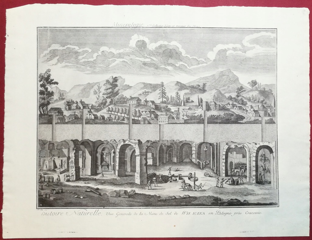 Plan Starodruk Wieliczka miasto i kopalnia 1768