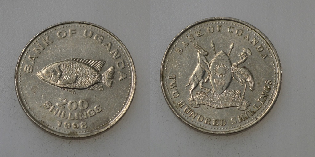 Uganda 200 Shillings 1998 rok BCM