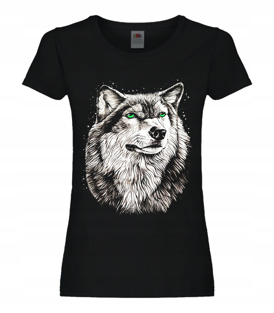 Koszulka Damska WILK GREEN EYE WOLF T-Shirt M