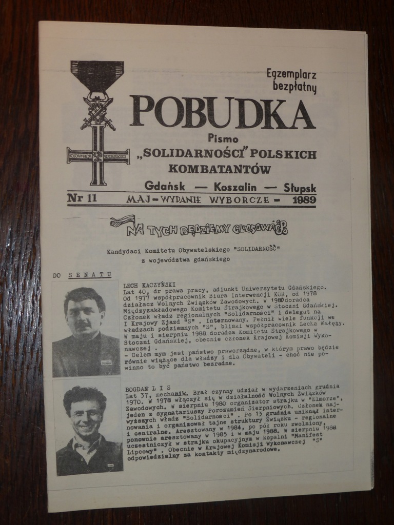 Wybory1989r,pismo Pobudka,nr 11,1989r.wyd.wyborcze