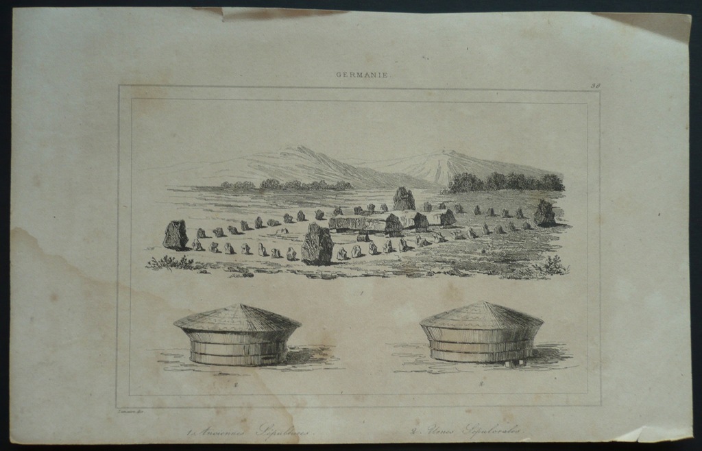 cmentarzysko megalityczne, oryg. 1836
