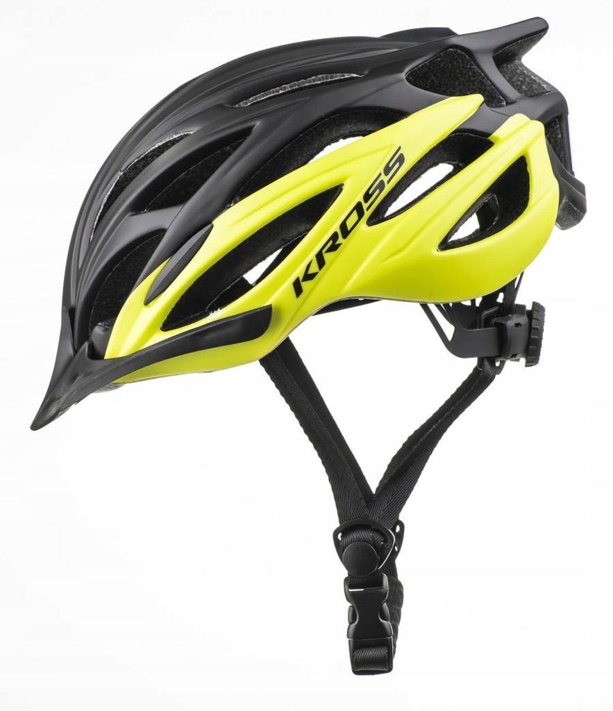 KASK ROWEROWY KROSS BRIZO CZARNY/LIMONKA M 54-58cm