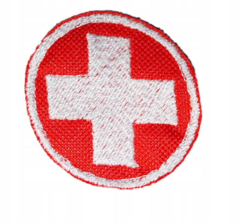 Naszywka Krzyż Medyczny Medyk Krzyżyk 5 cm Rzep Apteczka