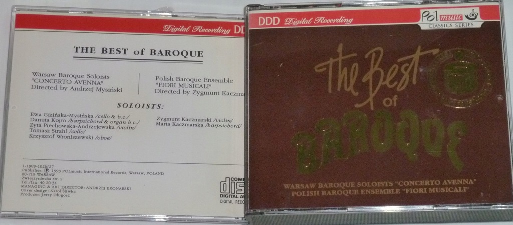 BEST OF BAROQUE CONCERTO AVENNA 2CD FIORI MUSICALI