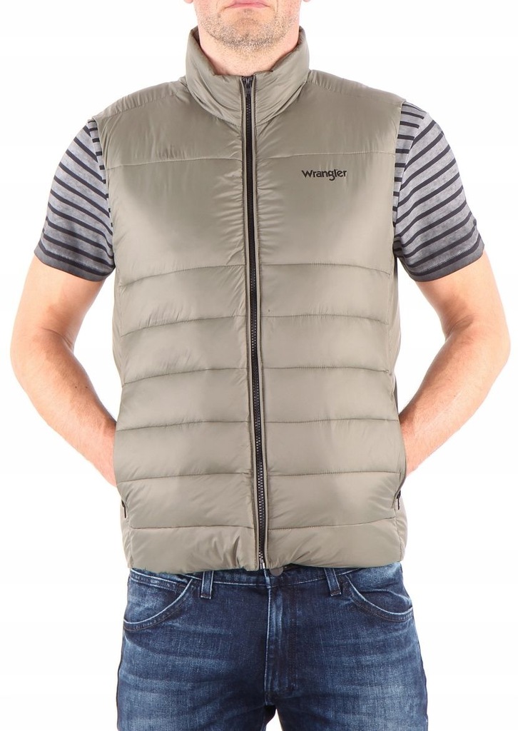 Wrangler puffer vest ZIELONA KAMIZELKA L