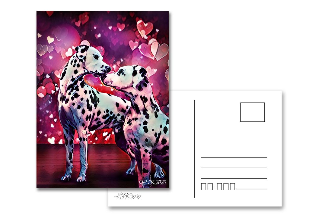 Pocztówka Obraz Pies Dalmatyńczyk 10x15