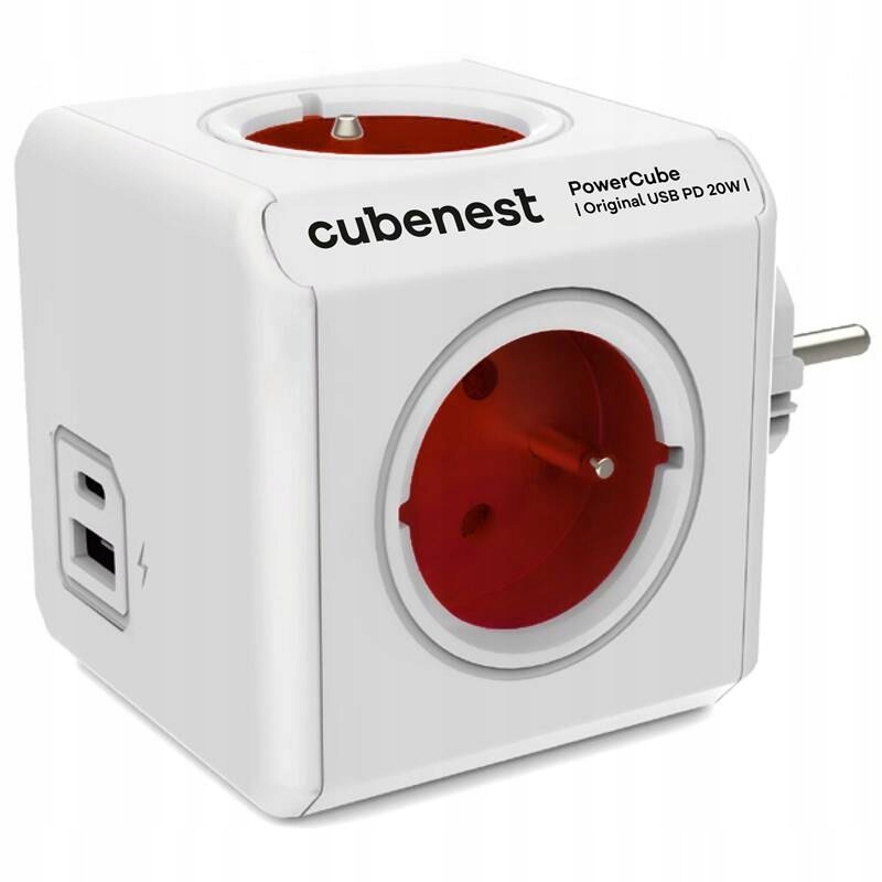 CubeNest Powercube Original USB PD 20W, USB, USB-C, 4x gniazdo (PC220RD) bi