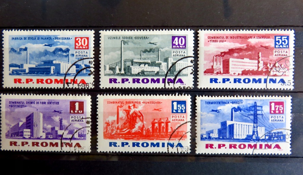 Rumunia 1963 Seria Poczta Lotnicza Samoloty