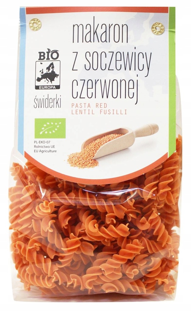 MAKARON (Z SOCZEWICY CZERWONEJ) ŚWIDERKI BIO 250 g