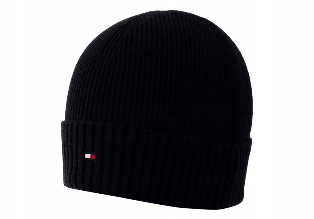 TOMMY HILFIGER CZAPKA ZIMOWA PIMA BEANIE BLACK