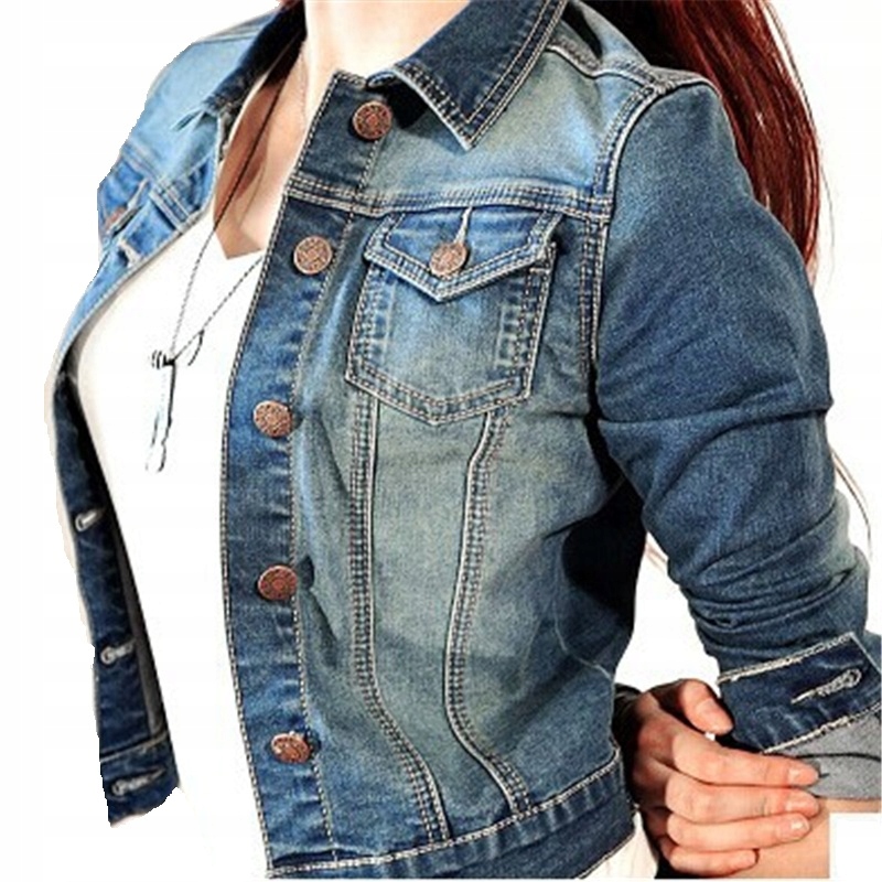 KRÓTKA KURTKA DAMSKA JEANS DŻINSOWA ROZMIAR m 24h - 7898882115