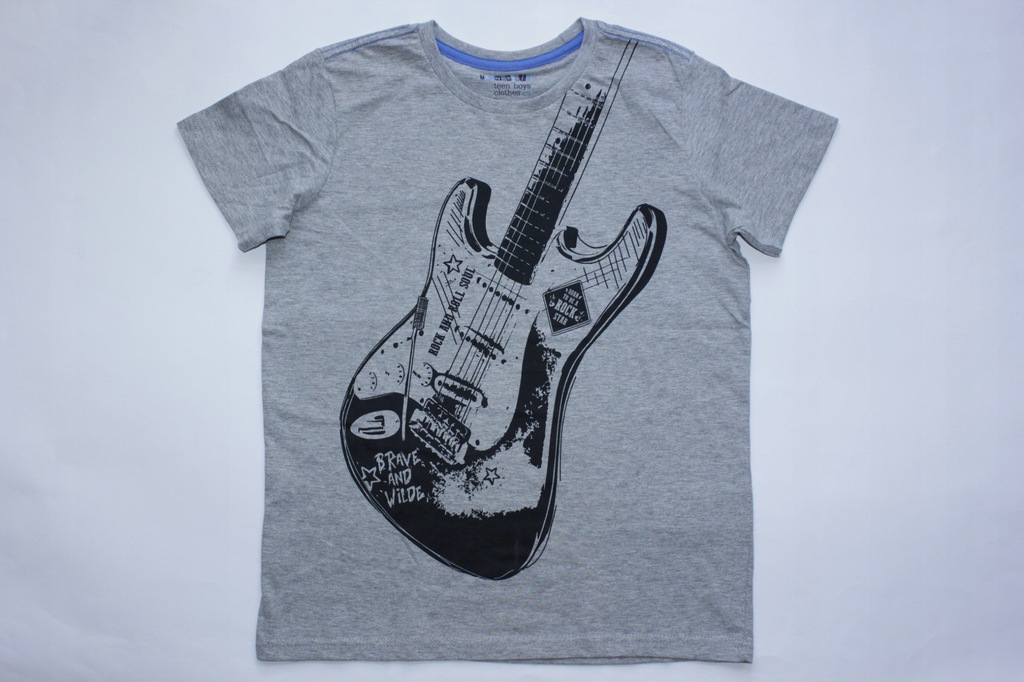 T-shirt Koszulka Bluzka z gitarą 152 Dobra Bawełna