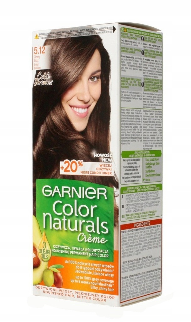 Garnier Color Naturals Krem koloryzujący nr 5.12 Z