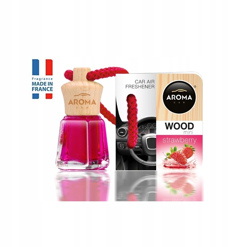 AROMA CAR WOOD TRUSKAWKA STRAWBERRY ZAPACH DO AUTA