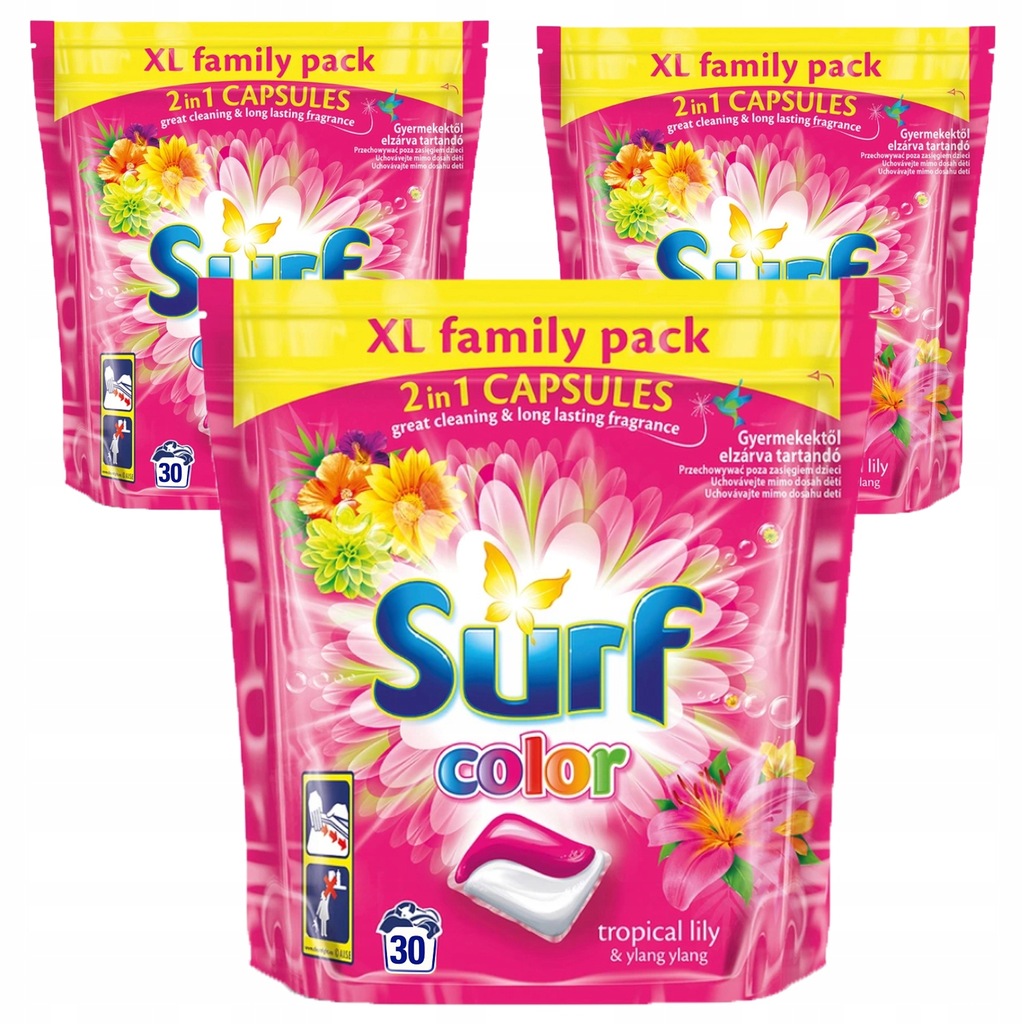 Surf Kapsułki do prania Tropical lily Kolor 90szt