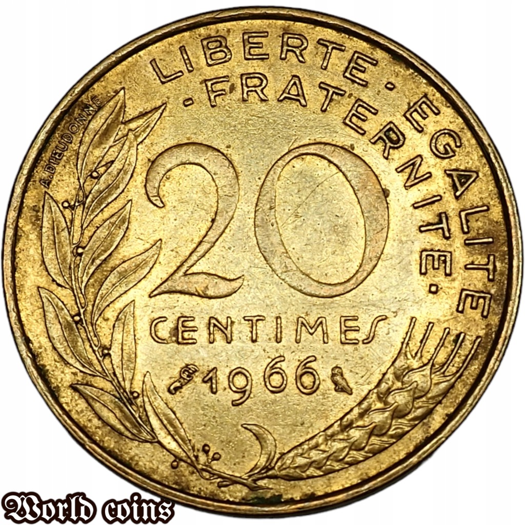 20 CENTIMES 1966 FRANCJA