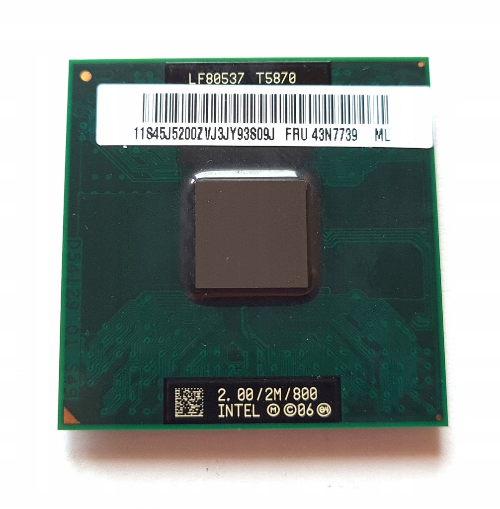 Intel Core 2 Duo Mobile T5870 2GHz / 800MHz / 2MB