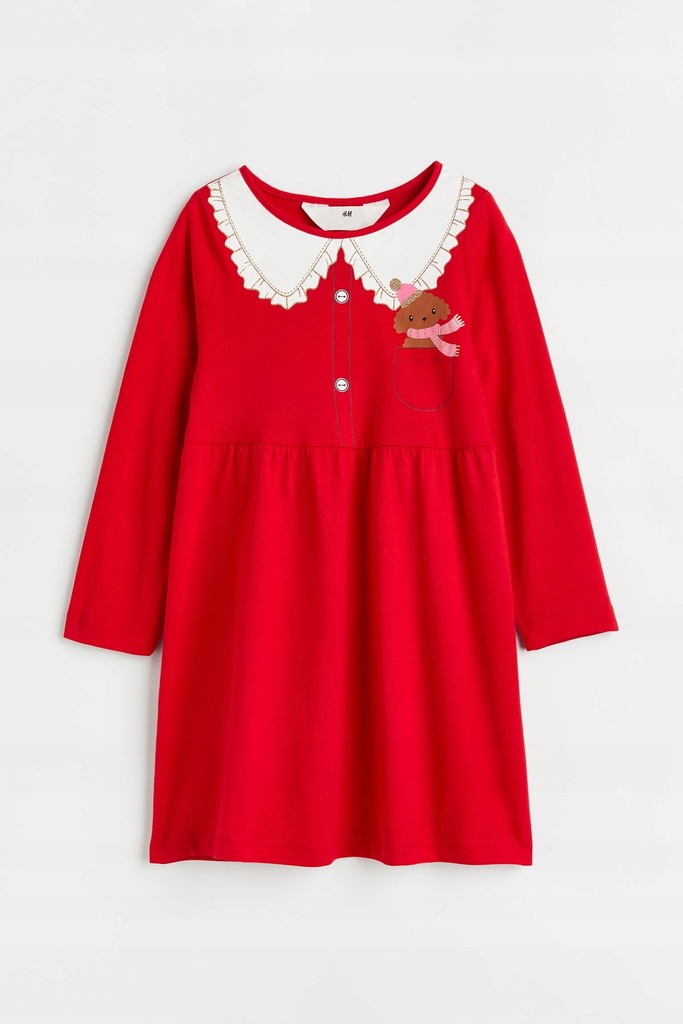 H&M nowa Dżersejowa sukienka z bawełny r.122/128