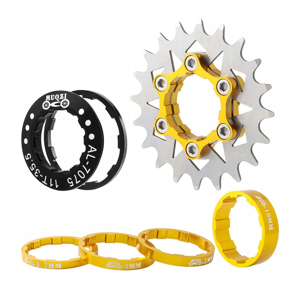 Single Speed Cassette Spacers Conversion Kit Fixie Adapter Component Gold