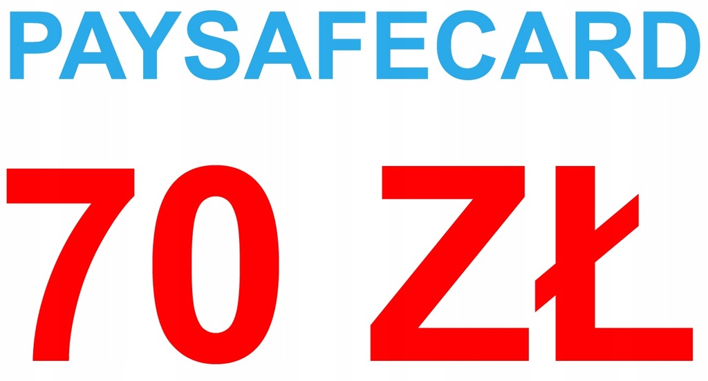 PaySafeCard 70 (50+20) ZŁ PSC PIN KOD KARTA
