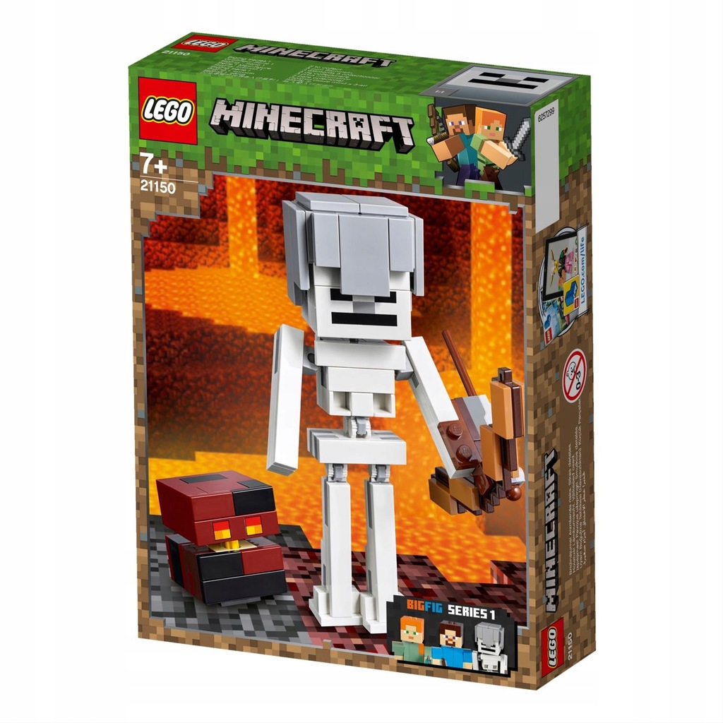 LEGO 21150 MINECRAFT BIGFIG SZKIELET Z KOSTK?? MAGM - 7809053540 - oficjalne archiwum Allegro