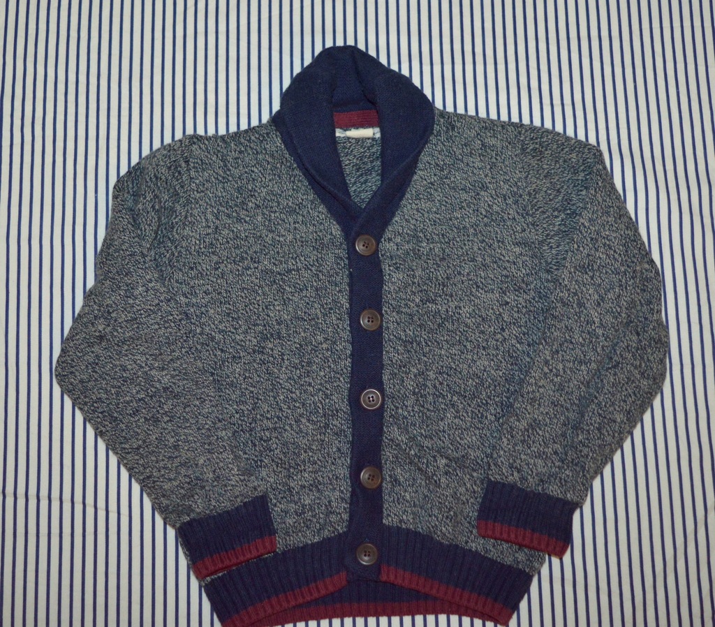 H&M SWETER SWETEREK 5% WOOL 6-8l 122/128