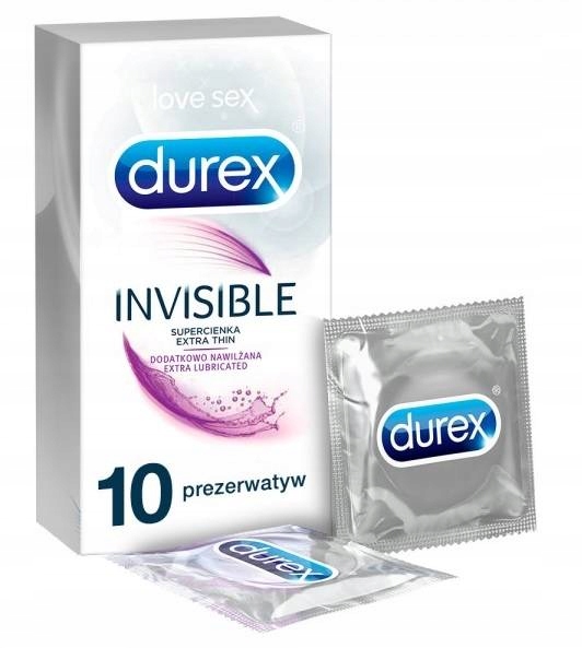 DUREX INVISIBLE - najcieńsze prezerwatywy 10 szt