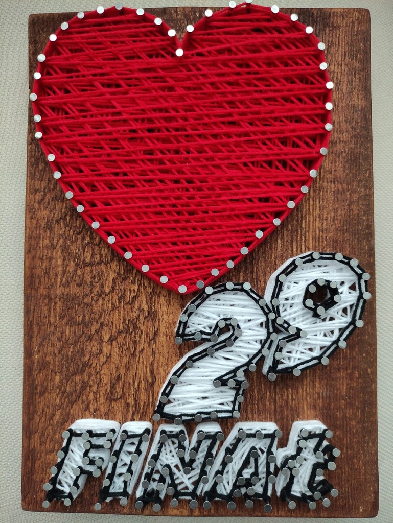 Obraz Serce WOŚP 29 Finał | String Art | Handmade