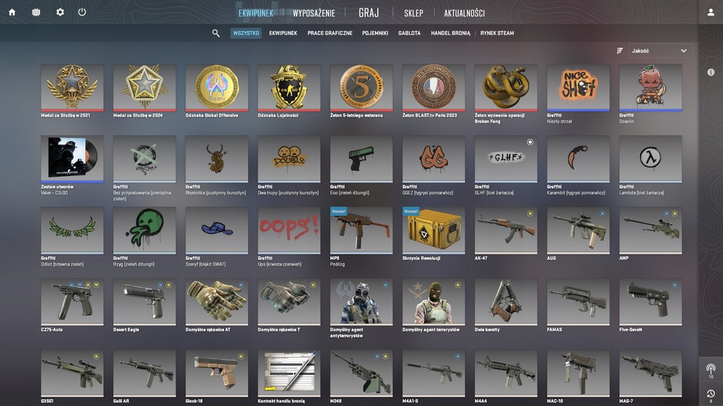 KONTO CS:GO CS2 COUNTER-STRIKE 2, 458H, PRIME, MEDALE, ŻETONY, ODZNAKI