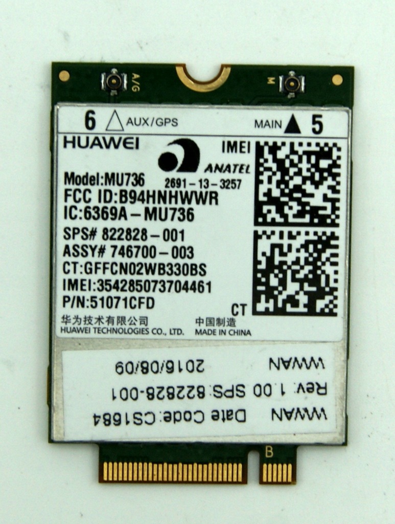 MODUŁ Huawei MU736 - 3G/HSPA+ NGFF - 21Mbps - GPS