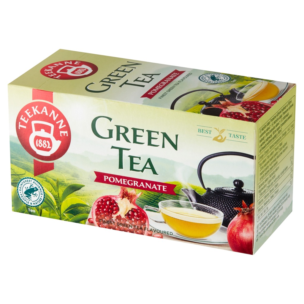 Herbata zielona ekspresowa Teekanne o smaku owocu granatu 20 x 1,75 g
